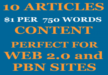 10 Articles/Content for Your Web 2.0 and PBN Sites