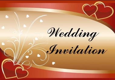 I can do a Wedding Invitation e card for you.