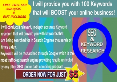 Provide You With 100 Keywords That Will Boost Your Website Traffic