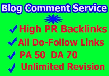 Top 50 niche relevant blog comment