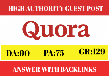 Create 5 high quality backlinks and generate traffic from quora