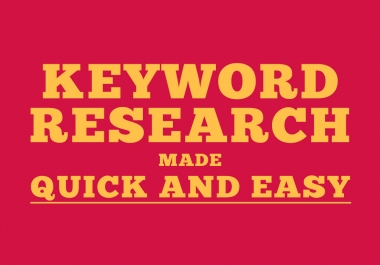 will do 20 keyword research and 5 competitor analysis