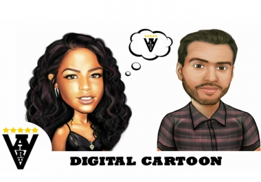 Digital Caricature or Cartoon from Photo