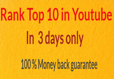 Rank Top 10 In Youtube In 3 days