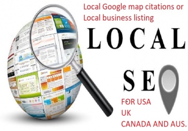 Boost your google rank locally with 20 USA local listing or google map citations + 20 pr9 backlinks