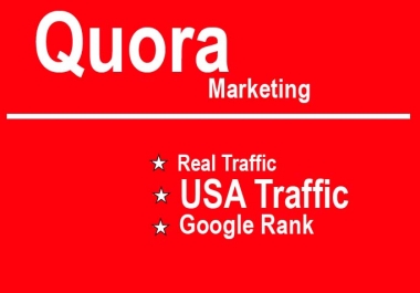 Promote your Website on QUORA with USA trafiic