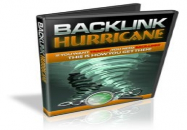 Backlink Hurricane generate tons of fresh,  inbound links