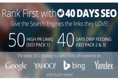 Rank you first in Google with SEO backlinks
