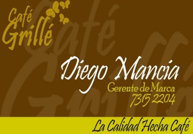 Design of business cards - Diseñ o de tarjetas de presentació n