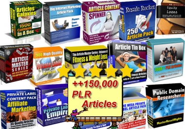 provide you +150,000 Plr Articles On Health Fitness & Many Other Niches