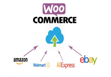 Import 110 products to your woocommerce store from Amazon,  Walmart,  Ebay or Aliexpress