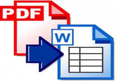 Convert PDF To Word Or Excel
