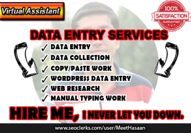 Will Do All Kind Of Data Entry Jobs And Work