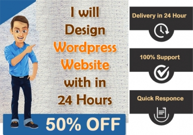 I Design Wordpress Responsive Website In 24 Hour