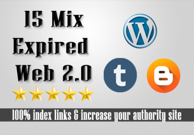 15 Expired Wordpress Tumblr Blogspot with have PA