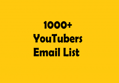 Top YouTubers list/ Email List / Contact List in Gaming Industry