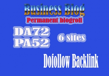 Give 6 Site business Blog Da72 For Backlinks