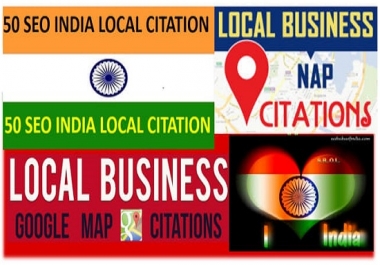 Create 50 Live Local Citation For India