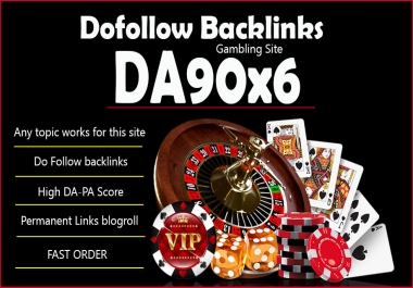 give you DA90x6 site gambling blogroll permanent