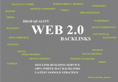 Manually 25 Web 2.0 High PR Backlinks