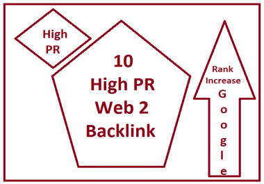 10 High PR web 2 backlink for google rank