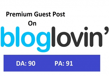 Write and Publish your on bloglovin da90 dofollow within 24 hours