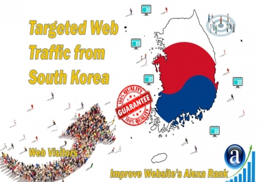 South Korean web visitors real targeted Organic web traffic from South Korea