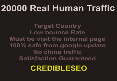 Deliver 20k Real Human Website Traffic