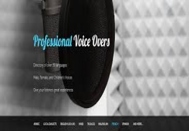 I offer you a professional audio recording in English or in Arabic