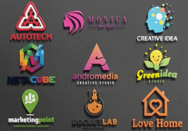 Unique Logo Design Unlimited Revision