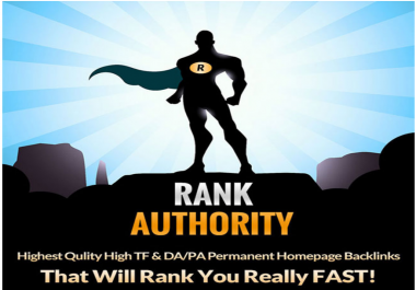 Rank Authority 10 PBN Posts - High TF Homepage Links for 20