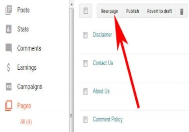 Create a page Contact us and private policy