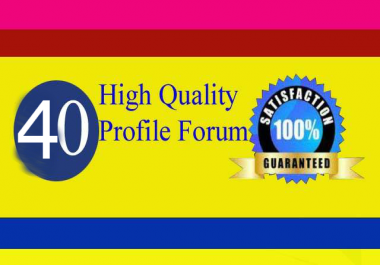 Manually HQ 40 Profile Forum Links For Your Website