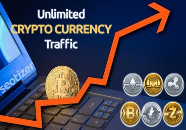 Unlimited CRYPTO CURRENCY traffic on Website for 30 Days