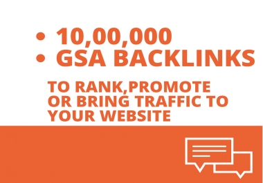 Gsa Blast 10, 00,000 Backlinks For Blog,  Websites Best Gsa Ser Seo Service