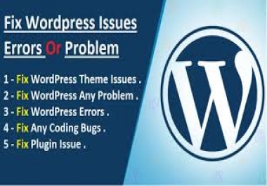 any wordpress website fix