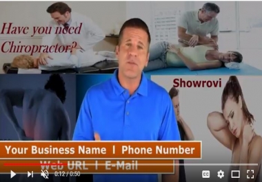 Provide Chiropractor Spokesperson promo video for