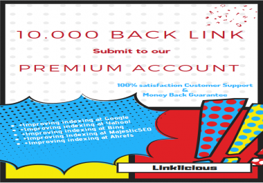 submit your 10k back url to our premium account linklicious