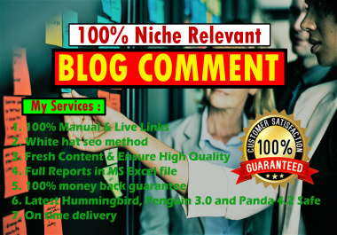 Do 25 Niche Relevant Blog Comments Manual