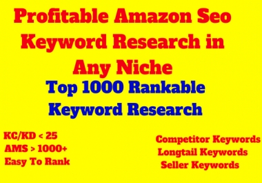 Do Profitable Seo Amazon Keyword Research in Any Niche