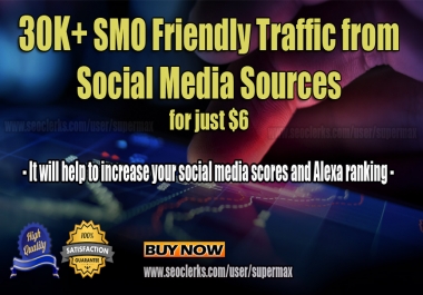 30K Social Media Traffic to increase your website ranking