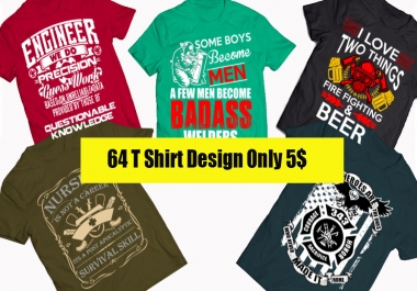 64 T Shirt Design Bundle JOB