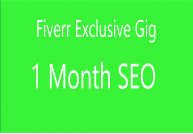 do 1 month SEO for your website or blog