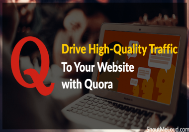Increase your website organic traffic By 13 HIGH Quality Quora Answer with clickable link