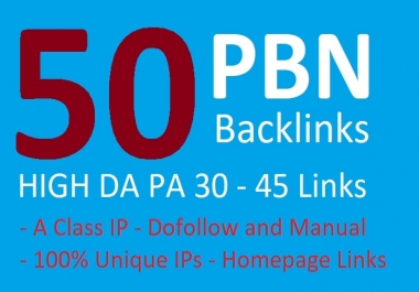 Boost your Rank with 50 Powerful Homepage PBN Backlinks