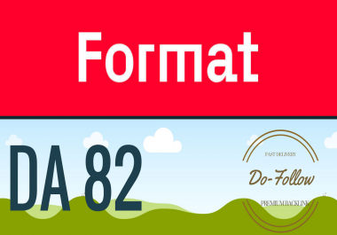Write a Guest Post On Format. com DA 87