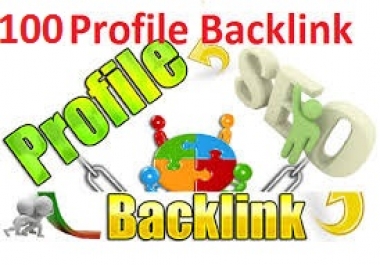 100+ manually social profile backlinks