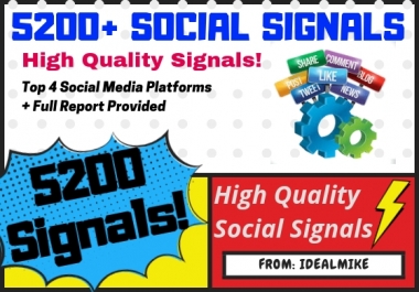 5200+ Mixed Platform Permanent Social Signals Rank Higher with Signals