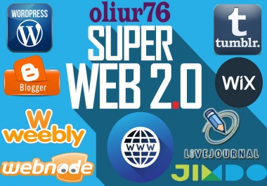 Manually create 25 super web 2.0 blog with powerful contextual backlinks and login
