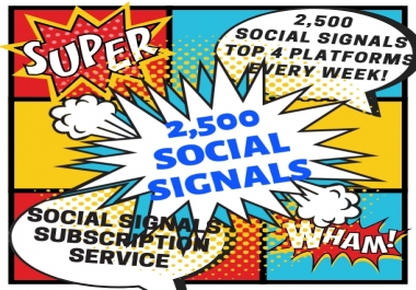 2500+ Drip Fed Social Signals Service - Builds Top Social Signals